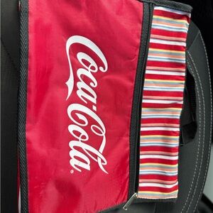 Coca Cola Red and Striped Bag